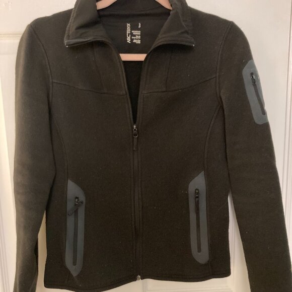Arcteryx Cover Cardigan Sweater Jacket Black Small - Picture 3 of 5
